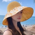 thumbnail image 2 of SikaFu Summer New Colorful Glue Sunscreen Hats Female Sweet Big Hat Brima Flower Fisherman Hat Bow, Sun Hat, 2 of 8