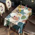 thumbnail image 2 of Rectangle Waterproof Tablecloth 60×120 Inch, Dahlia Floral Reusable Indoor/Outdoor Durable Table Cover for Party Kitchen Dinner Room Decor, 2 of 6