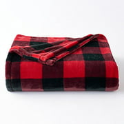 The Big One Supersoft Plush Throw Blanket (Red Plaid)