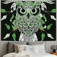 thumbnail image 2 of Orinice Owl Green White Pattern Tapestry Wall Hanging Unique Style Graphic Tapestries for Home Wall Decor Art Living Room Bedroom Apartment Farmhouse Dorm 60x50inch, 2 of 6
