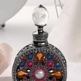 thumbnail image 3 of Botella de perfume vintage tachonada de diamantes 15ML Artesanía de galvanoplastia - Negro Jinwen Botella de spray de perfume vacía, 3 of 6