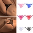 thumbnail image 5 of Bragas de encaje de talla grande para sexo, bragas de entrepierna abierta con perlas, tangas para mujer, lencería transparente Sexy, ropa interior, 5 of 5