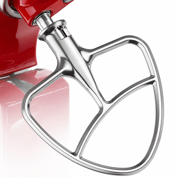 TOCOKEID 4.5-5 Qt Stainless Steel Paddle Flat Beater for KitchenAid Stand Mixer, Fits Tilt-Head Models, Dishwasher Safe