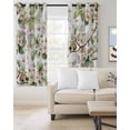 thumbnail image 2 of Spring Floral Blackout Curtains 84 Inches Long for Bedroom, Green Botanical Flowers Watercolor Thermal Insulated Room Darkening Black Out Window Curtain Panels Grommet Drapes for Living Room, 2 of 8