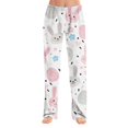 thumbnail image 2 of Hearthz Easter Pajama Pants Womens Cute Rabbit Bunny Print Wide Leg Comfy Pants for Women Baggy Soft Comfy Lightweight Sleep Pants for Women, 2 of 8