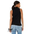 thumbnail image 2 of Bella + Canvas - Fast Fashion Women's Mock Neck Tank - Color - Solid Black Blend - Size - L, 2 of 3