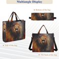 thumbnail image 6 of Lion Wind Fire Corduroy Tote Bag Handbag Large Messenger Bag Shoulder Crossbody Zipper Bag Purse, 6 of 8