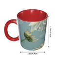 thumbnail image 3 of Daisies Flower Coffee Mug Fun Custom Ceramic Mugs 11oz Red, 3 of 5