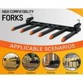 thumbnail image 7 of Jocisland Heavy-Duty 6-Tine Clamp on Pallet Forks for Tractor Forks over 60”, 4000 lbs Capacity, Dual Nut Construction, to Clean Debris, Black, 7 of 7