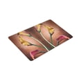 thumbnail image 3 of MKHERT Zantedeschia Calla Lily Flower Floral Oil Painting Doormat Rug Home Decor Floor Mat Bath Mat 30x18 inch, 3 of 3
