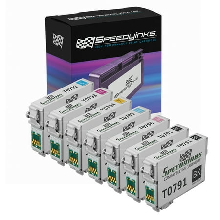 Speedy Remanufactured Cartridge Replacement for Epson 79 High Yield (2 Black  1 Cyan  1 Magenta  1 Yellow  1 Light Cyan  1 Light Magenta  7-Pack) 7PK Remanufactured High Yield Set for Epson 79 (2x T079120 1ea T079220 T079320 T079420 T079520 T079620) for use in Epson Stylus Photo 1400  Epson Artisan 1430.This Speedy remanufactured cartridge replacement for epson 79 high yield (2 black  1 cyan  1 magenta  1 yellow  1 light cyan  1 light magenta  7-pack) is a great remanufactured cartridge item at a reduced price you can t miss. It always ships fast and accurately and comes with a 100% guarantee. Buy your printer accessories and refills from our extensive printer accessories and electronics collection in confidence and save over other retailers.2-Year Quality Satisfaction Guaranteed. Affordable for Home. Reliable Toner Built for Business. Consistent Print Results. The use of aftermarket replacement cartridges and supplies does not void your printer’s warranty.