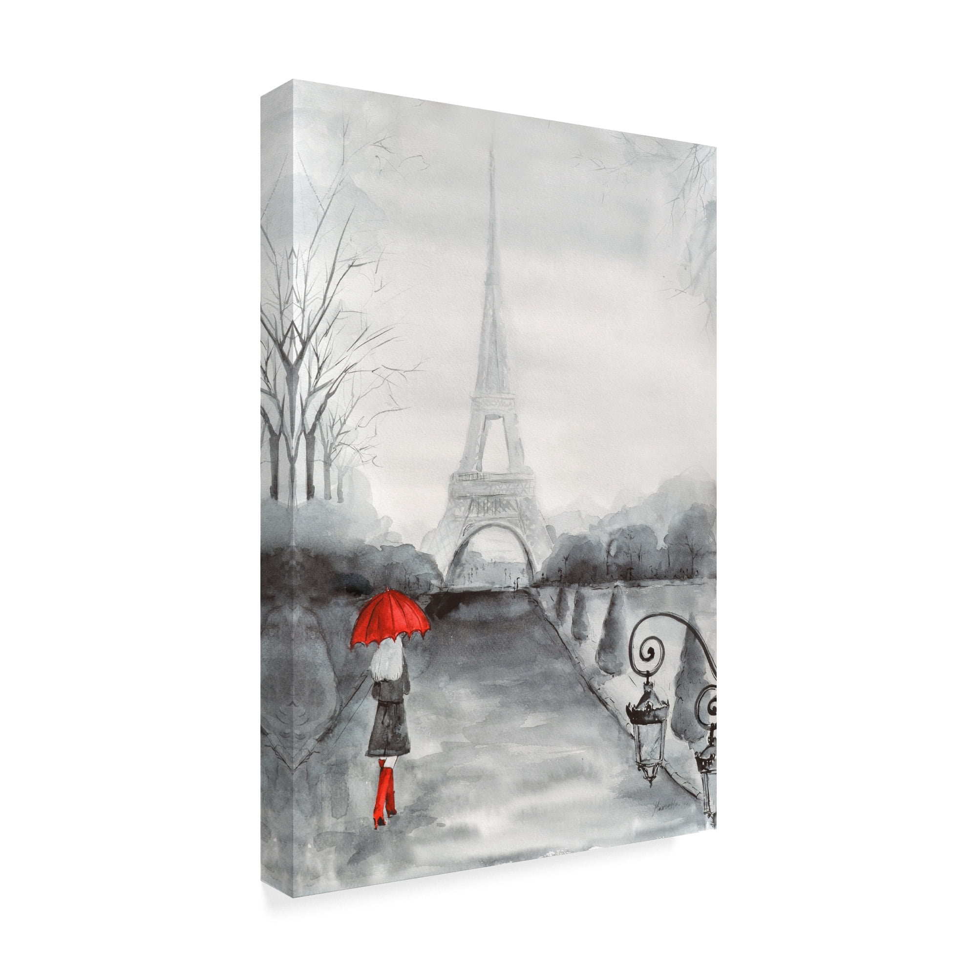 Trademark Fine Art 'Eiffel Tower Illustration 2' Canvas Art by Marietta Cohen Art And Design