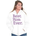 thumbnail image 3 of Best Mom Ever Mothers Day Present Womens Plus Size Graphic Zipper Hoodie Brisco Brands 3X, 3 of 5