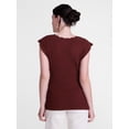 thumbnail image 4 of Scenario Women's Tank Sweater with Short Flutter Sleeves, Lightweight, Sizes XS-XXXL, 4 of 6