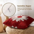 thumbnail image 3 of Red White Daisy Pillow Covers 18X18 Inch Set of 2 Modern Flower Throw Pillows Cover Spring Summer Decorative Pillowcase for Home Sofa Bedroom Porch, 3 of 7