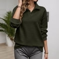 thumbnail image 2 of Yuhangmm Women's Sweatshirts Letter Print Hoodies Long Sleeved Hoodie Cozy Warm Lining for Everyday Comfort Army Green XL, 2 of 6