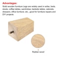 thumbnail image 4 of Unique Bargains Furniture Legs 3 Inch(80mm) Set of 4 Square Solid Wood Couch Legs, 4 of 5