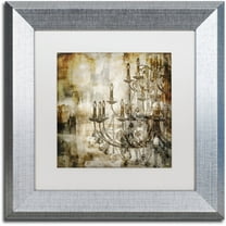 Trademark Fine Art "Lumi?res II" Canvas Art by Color Bakery White Matte, Silver Frame