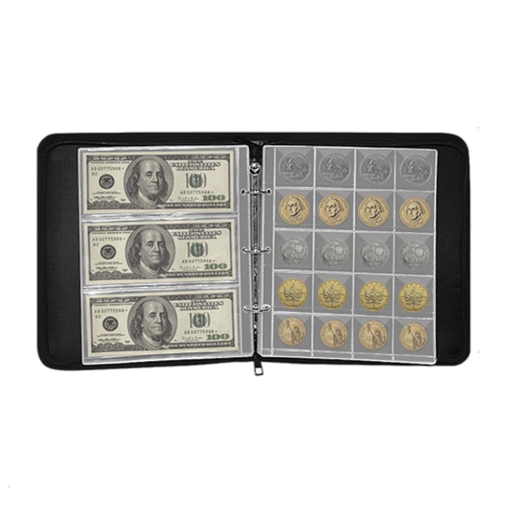 Youthyao Currency Coin Collection Album, 360 Pockets Coin 36 Sleeves Money Organizers Binder, Zippered Coin Collection Holder