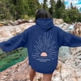 thumbnail image 2 of Women Sweatshirts Sunset Hoodie for Women | Beach Cozy Oversized Sweatshirt for Coastal and Surf Style Blue L, 2 of 5