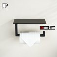thumbnail image 4 of Jqk Portarrollos De Papel Higiénico Estante Portarrollos De Papel De Baño Con Estante Para Teléfono Dispensador De Papel De Seda De Acero Inoxidable 304 De 5 Pulgadas Montaje En Pared Negro Mate Tph20, 4 of 5