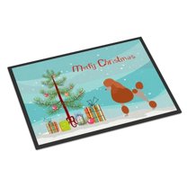 Royal Poodle Christmas Indoor or Outdoor Mat 18 x 27 in.