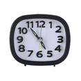 thumbnail image 1 of Reloj despertador simple, negro, analógico, silencioso, que no hace tictac, 1 of 1
