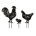 thumbnail image 2 of Estatuilla de animales TUNC Metal Hierro Gallo Gallina Pollito Decoración Jardín, 2 of 5