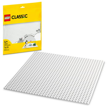 LEGO Classic White Baseplate 11026 Building Kit; Square 32x32 Landscape for Open-Ended, Imaginative Building Play; Can be Given as a Birthday, Holiday or Any-Day Gift for Kids Aged 4 and up (1 Piece)