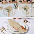 thumbnail image 3 of Khaki Gourd Cloth Napkins, Floral Modern Art Red Beige Washable and Reusable Dinner Napkins Set of 6, Table Napkin for Kitchen Party Birthday Wedding Hotel Housewarming 20"x20", 3 of 9