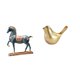 thumbnail image 1 of Escultura De Caballo De Pie Y Pájaro Dorado, Estatua De Animal Feng Shui Moderna Para Escritorio, Sala De Estar, Estantería, Oficina, Repisa, Decoración De Inauguración De La Casa, 1 of 8
