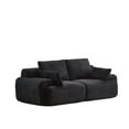 thumbnail image 7 of Leumius Modern Compressed Sofa,2 Seater Memory Foam Sofa Couch,Corduroy Extra Deep Loveseat Sofa for Living Room,Black, 7 of 7