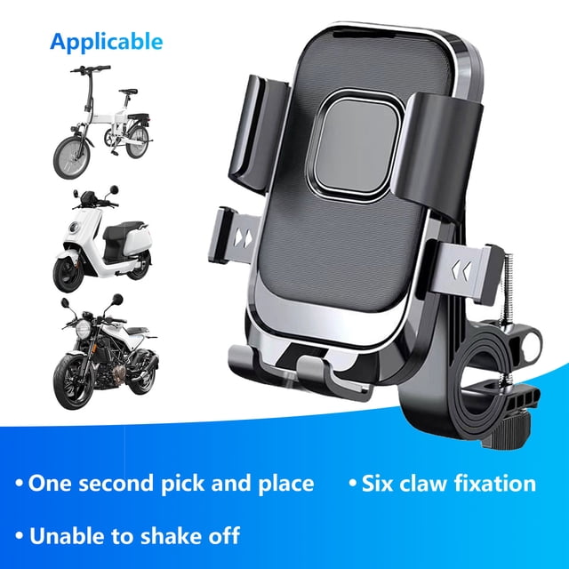 Motorcycle Phone Holder Phone Holder Adjustable Spring Clip With Sturdy Handlebar Holder High Compatibility Phone Accessories Phone Holder Gooseneck Mount Cute Phone Stand for Desk Cute Things Phone