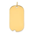 thumbnail image 2 of Finest Gold XM562-18 14K 0.018 Gauge Yellow Gold Plain Engraveable Dog Tag with Notch Disc Charm, 2 of 2