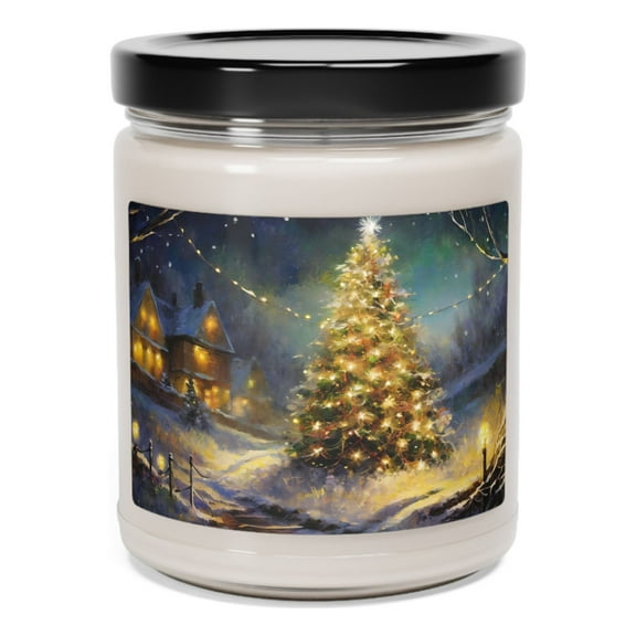 Christmas Time 9oz Natural Soy Wax Blend Candle 5 Aromatic Holiday Scents