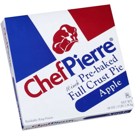 Sara Lee Chef Pierre Pre Baked Apple Full Crust Pie, 10 inch 48oz (PACK OF 6)
