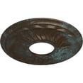 thumbnail image 3 of Ekena Millwork 11 3/4"OD x 3 5/8"ID x 1"P Blackthorn Ceiling Medallion (Fits Canopies up to 4 7/8"), Hand-Painted Bronze Blue Patina, 3 of 7