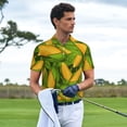 thumbnail image 3 of Pofeuu Fresh Corn 1 Print Men's Loose Fit Midweight Short-Sleeve Pocket Polo-4X-Large, 3 of 6