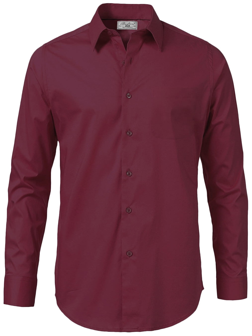 burgundy and white dress shirt