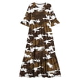 thumbnail image 4 of ersvoioy Dresses for Girls Summer Casual Floral Print Ruffled Sleeve Round Neck Flowy Swing Tiered Sundress 4-14 Years, 4 of 7