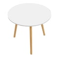 thumbnail image 5 of Household Small Apartment Dining Table, Round Kitchen Table with Wood Legs, Kitchen Living Room Leisure Coffee Table, 5 of 9
