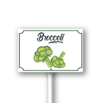 Eveokoki Vegetable Signs With Stake Broccoli Garden Signs For Vegetables Herb Garden Signs Garden Name Stakes For Plants 8x12inch Outdoor Indoor Herbs Flowers Potted Plants