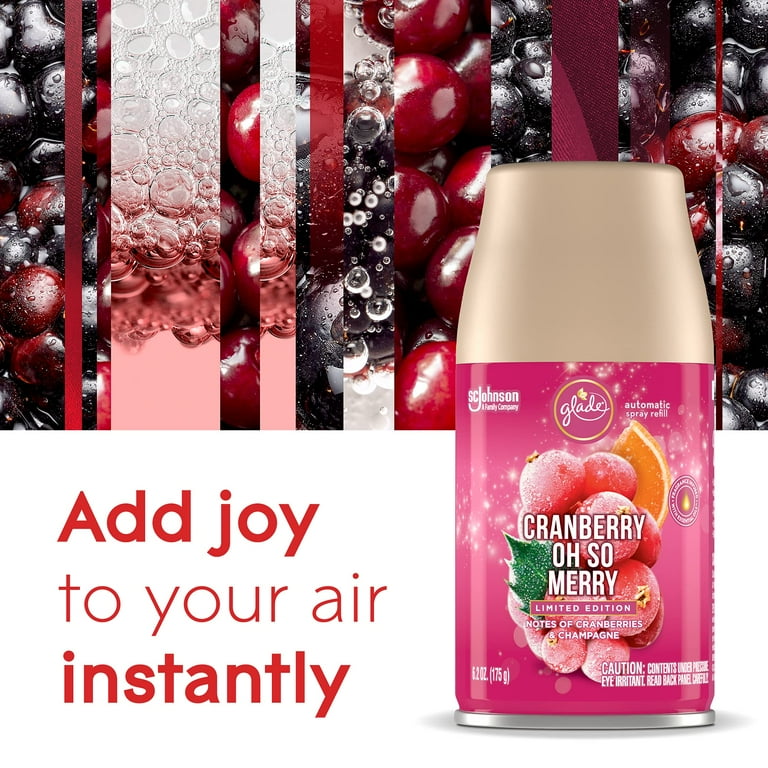 4 X Glade Automatic Spray Refill 269ml - Cherry & Peony