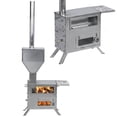 thumbnail image 3 of golytefs Wood Burning Stove with Chimney Pipe Portable Wood-burning Camp Stove with Oven for Outdoor Heating & Cooking Ice Fishing Hunting, 3 of 8