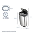 thumbnail image 5 of Nine Stars Automatic Kitchen Trash Can, 13.2 Gallon Stainless Steel, Motion Sensor Hands free Soft Close Lid Garbage Bin, Silver, 5 of 7