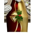 thumbnail image 2 of Christmas Bells Table Runner Christmas Dinner Table Cloth Wedding Party Decor Cotton Linen Tablecloth, 2 of 4