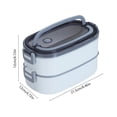 thumbnail image 3 of Fufafayo Large Capacity Lunch Box, Plastic Food Storage Container With Handle, Microwave Safe Bento Box, Double Layer Meal Prep Container For Office Study Picnic, 3 of 6