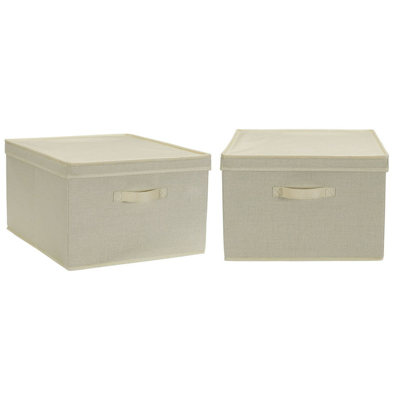  Decorative Photo Storage Boxes with Lids - Set of 2