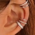 thumbnail image 5 of 14K Gold Plated Adjustable Ear Cuff Jewelry Set, Clip-On Cartilage Earrings for Sensitive Ears, 5 of 9