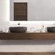 thumbnail image 3 of Juego de accesorios de baño Haturi Marble Look, 5 piezas, tinta blanca, 3 of 7